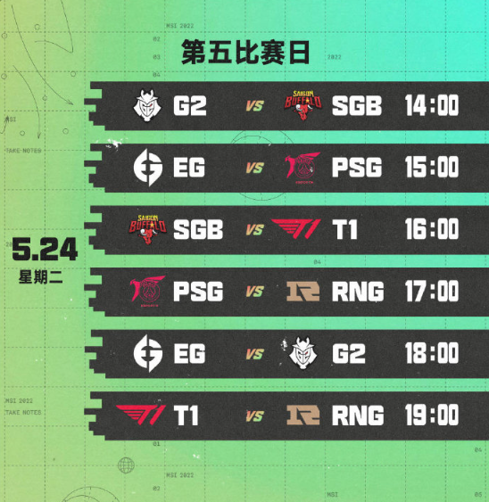 5月20日開賽，《英雄聯(lián)盟》2022季中冠軍賽對抗賽賽程公布