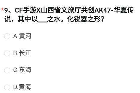 《穿越火線槍?xiě)?zhàn)王者》cf手游X山西省文旅廳共創(chuàng)AK47-華夏傳說(shuō)，其中以___之水?；J器之形?