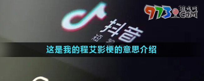 《抖音》這是我的程艾影梗的意思介紹