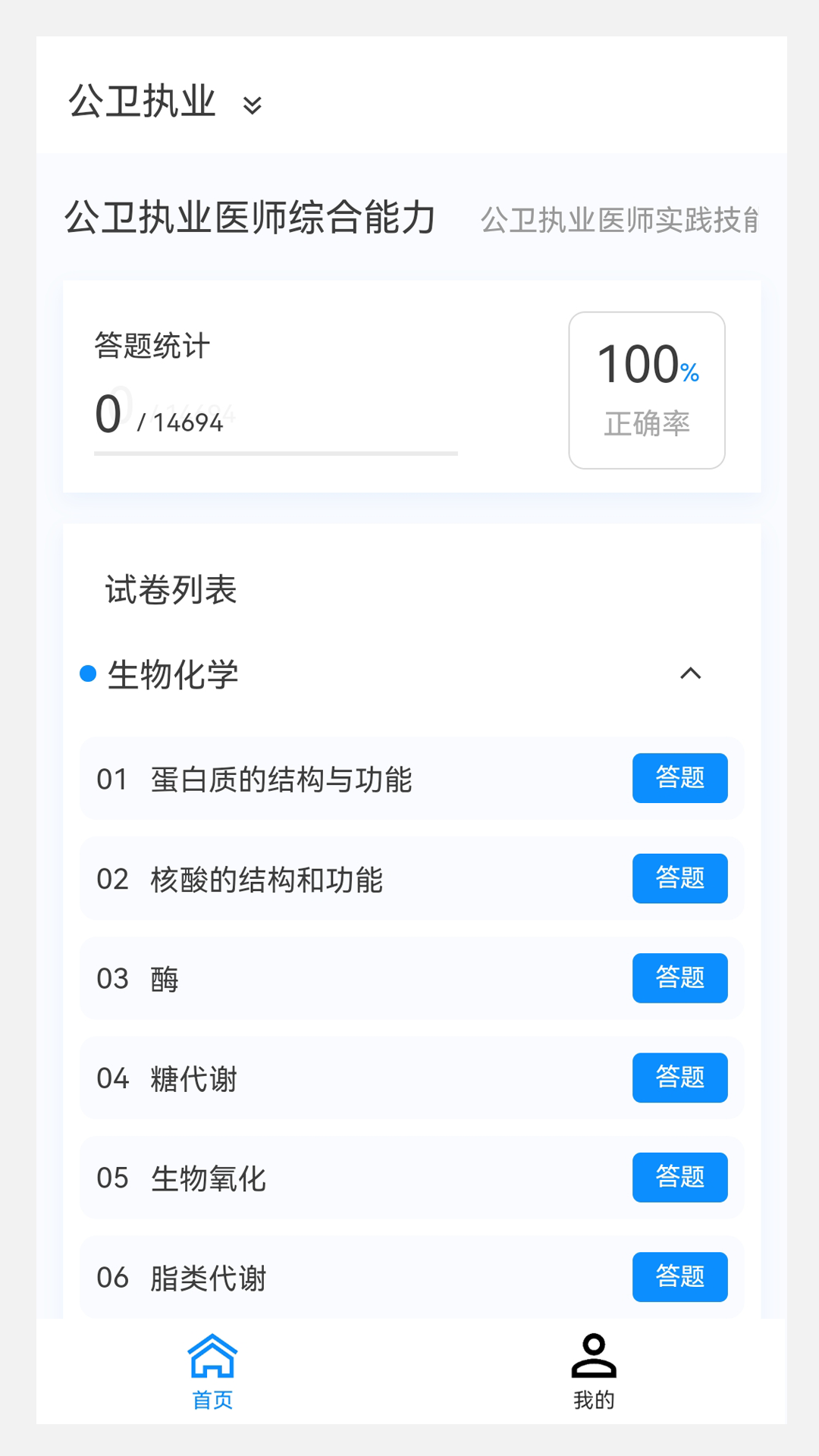 公衛(wèi)執(zhí)業(yè)醫(yī)師100題庫截圖(3)