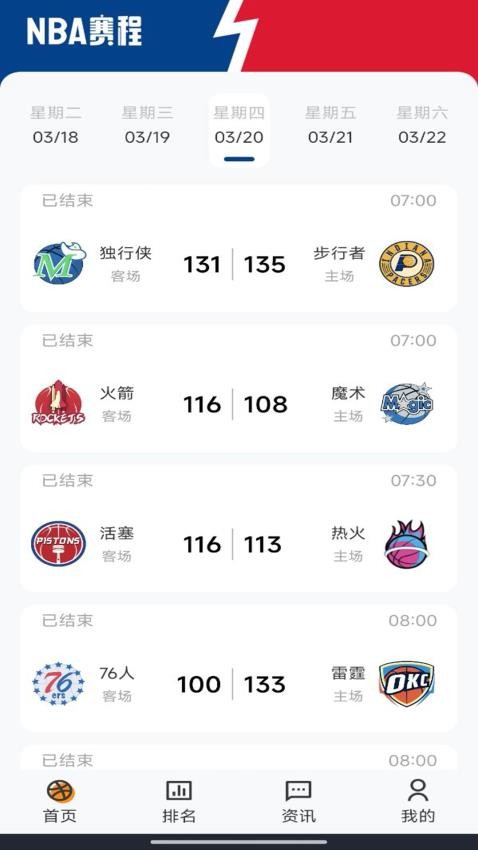 美職籃賽事截圖(2)