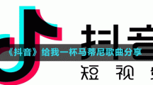 《抖音》給我一杯馬蒂尼歌曲分享