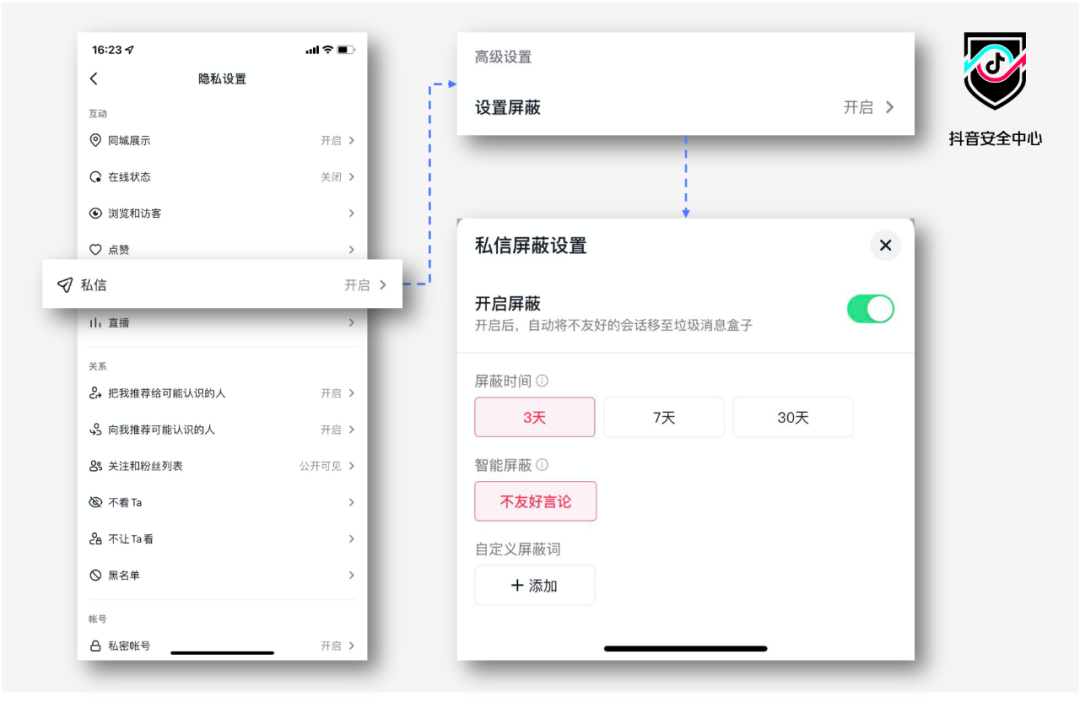 抖音加強網(wǎng)暴治理，新增私信屏蔽詞設(shè)置等功能